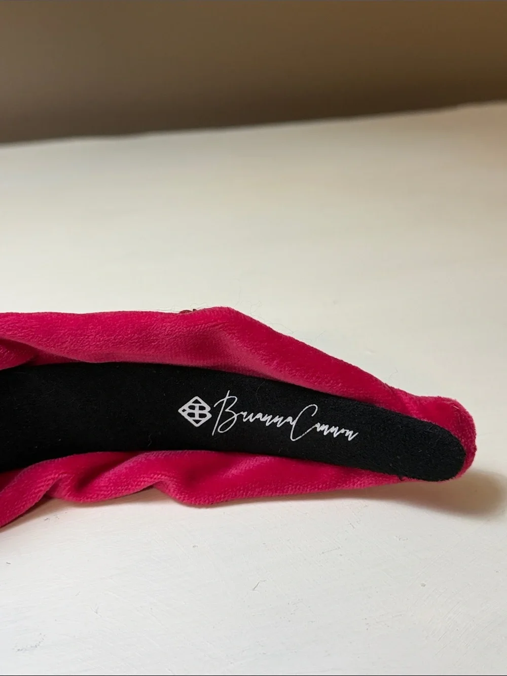 Fuchsia Velvet Knotted Crystal Headband